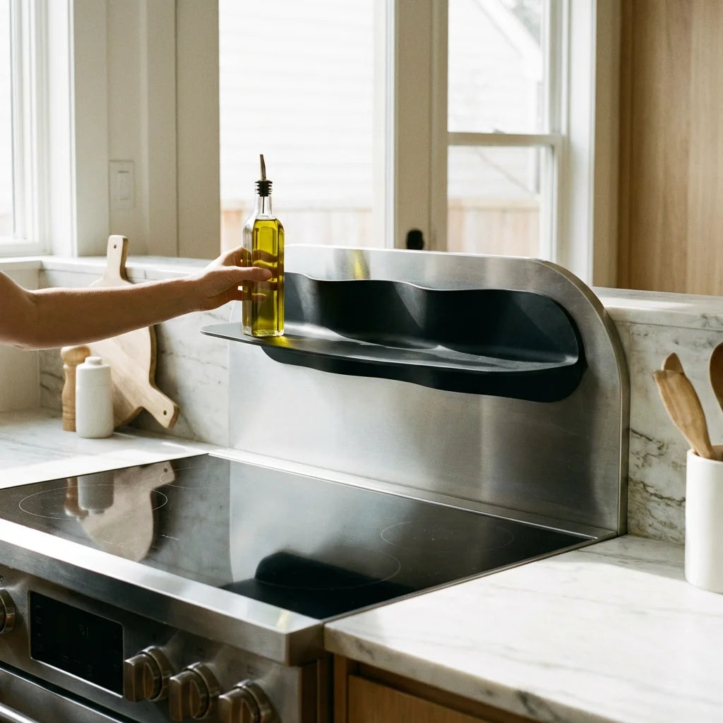 KitchenFlex™ Universal Silicone Magnetic Stove Shelf (Flexible Fit)